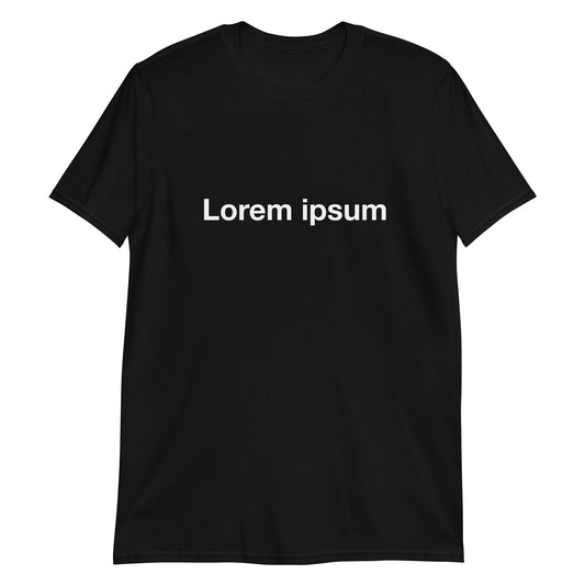 Lorem Ipsum Graphic Design Nerd Short-Sleeve Unisex T-Shirt